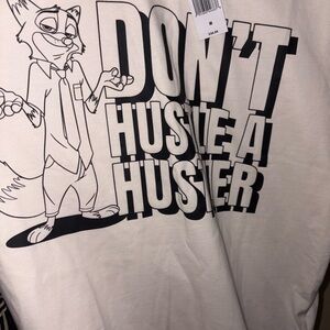 Disney White Graphic Tee - Don't Hustle a Hustler